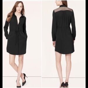 LOFT Caged Black Utility Dress